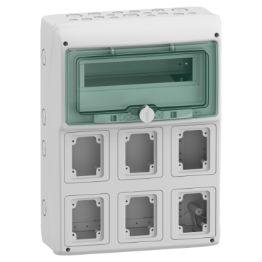 Schneider 13181 | Kaedra - for power outlet - 6 openings - 1 x 12 modules