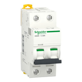 Schneider A9K24220 | Miniature circuit-breaker, Acti9 iK60N, 2P, 20 A, C curve, 6000 A (IEC 60898-1)