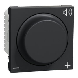 Schneider NU360254 | Volume controller, New Unica, 12V, 2 modules, anthracite