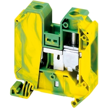 Schneider NSYTRV352PE | Terminal block, Linergy TR, green-yellow, 35mm², protective earth, 2 points, Set of 50