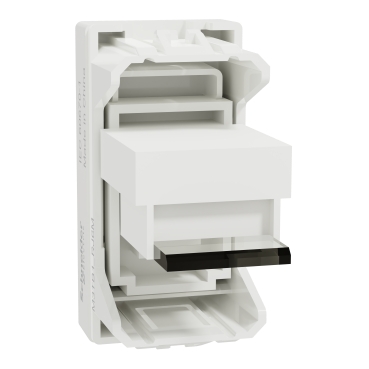 Schneider M3TB1_RJ6M | Data Socket, Miluz E, mechanism, CAT6, with shutter, white