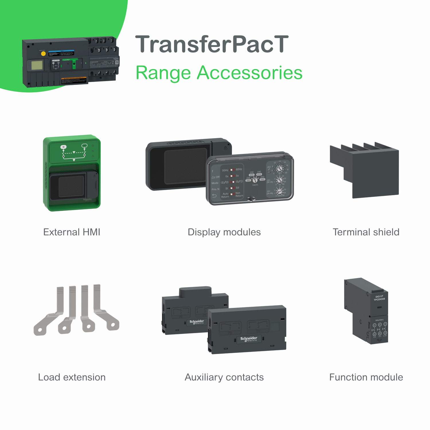 schneider TA16D3S2004TPE | TransferPact Active TA25,200A 3P Rotary 400V