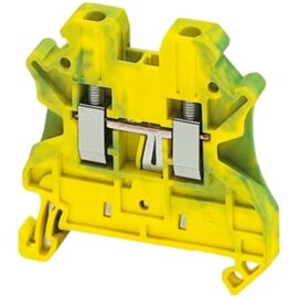 Schneider NSYTRV22PE | Terminal block, Linergy TR, green-yellow, 2.5mm², protective earth, 2 points, Set of 50