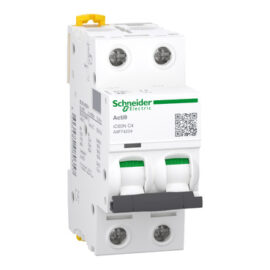 Schneider A9F74204 | Miniature circuit breaker (MCB), Acti9 iC60N, 2P, 4A, C curve, 6000A (IEC/EN 60898-1), 50kA (IEC/EN 60947-2)