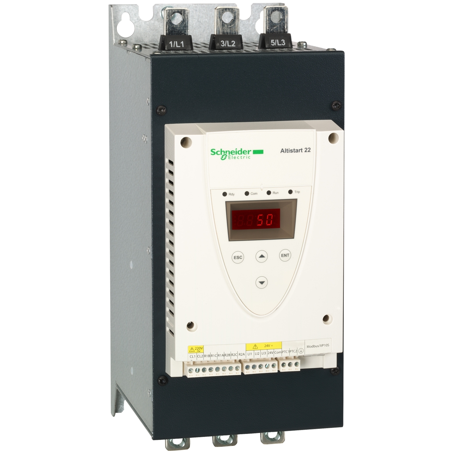 Schneider ATS22C17Q | Soft starter for asynchronous motor, Altistart 22, control 230V, 230 to 440V, 45 to 90kW