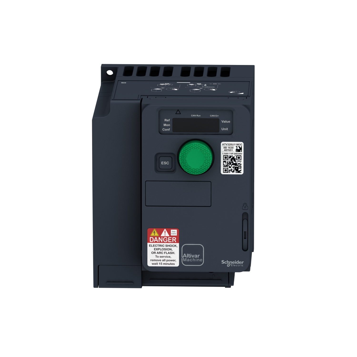 Schneider ATV320U22M3C | Variable speed drive, Altivar Machine ATV320, 2.2 kW, 200...240 V, 3 phases, compact
