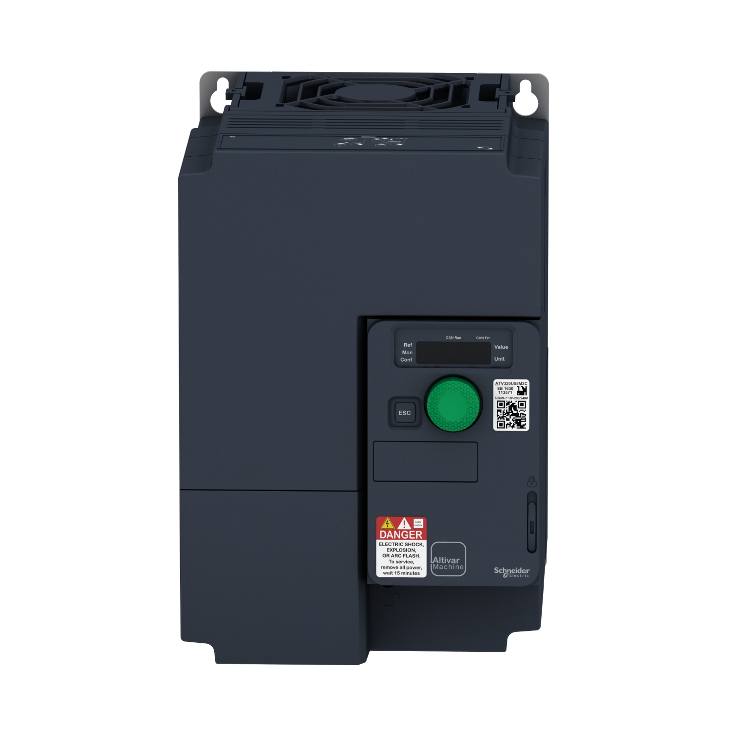 Schneider ATV320U55M3C | Variable speed drive, Altivar Machine ATV320, 5.5 kW, 200...240 V, 3 phases, compact