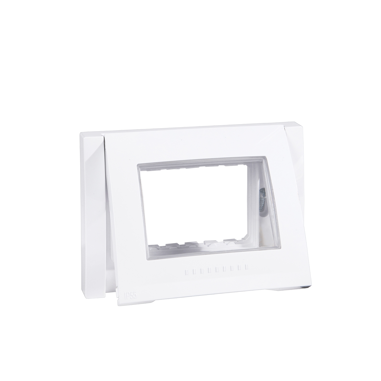 Schneider MGU11.103.18 | Unica Plus - cover frame (fix. frame) - 1 gang - 3 m - white/white - IP55