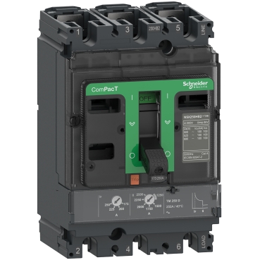 Schneider C25F3TM250 |Circuit breaker ComPacT NSX250F, 36kA at 415VAC, TMD trip unit 250A, 3 poles 3d