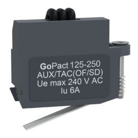 Schneider G12-25AUX240 | Auxiliary contact, GoPact MCCB 125/200/250, 1 NO/NC contact type, circuit breaker status OF/SD