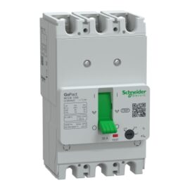 Schneider G12E3A20 | Circuit breaker, GoPact MCCB 125, 3 poles, 15kA at 415VAC, 20A rating, TMD trip unit, adjustable thermal protection