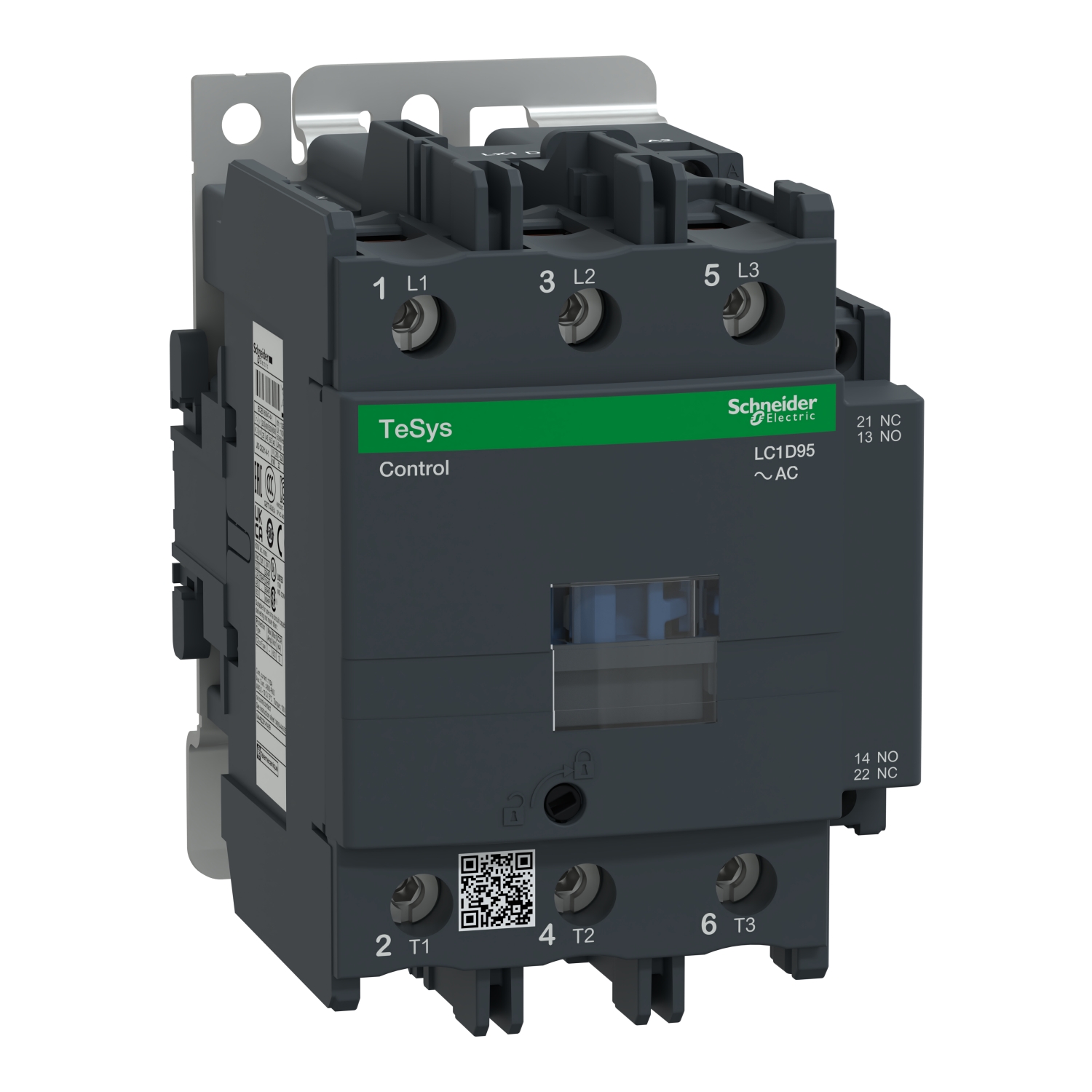 Schneider LC1D95F7 | TeSys D contactor - 3P(3 NO) - AC-3 - <= 440 V 95 A - 110 V AC 50/60 Hz coil