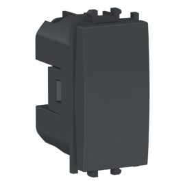 Schneider LMR0104003 | Easy Styl - 2 ways Switch 1 module - Black