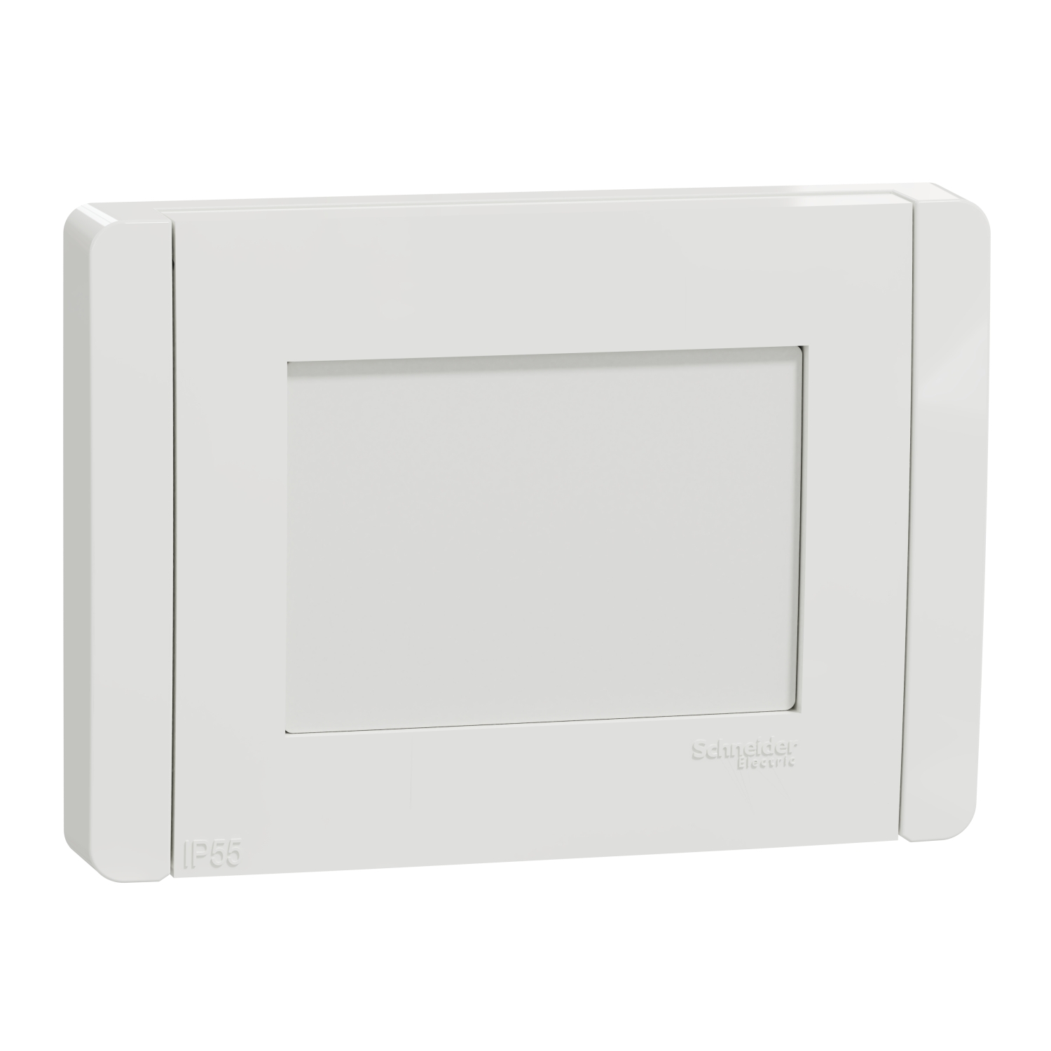 Schneider NU055318 | Cover frame, New Unica, 1 gang, 3 modules, IP55, white