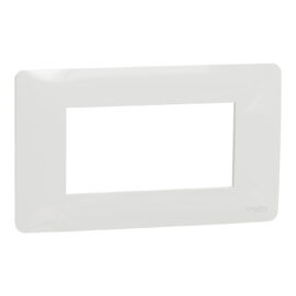 Schneider NU210418 | Cover frame, New Unica, 1 gang, 4 modules, white