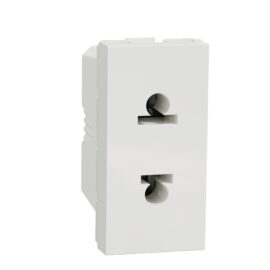Schneider NU302018 New Unica | Socket-outlet, New Unica, 2P, 16A, Euroamerican, white