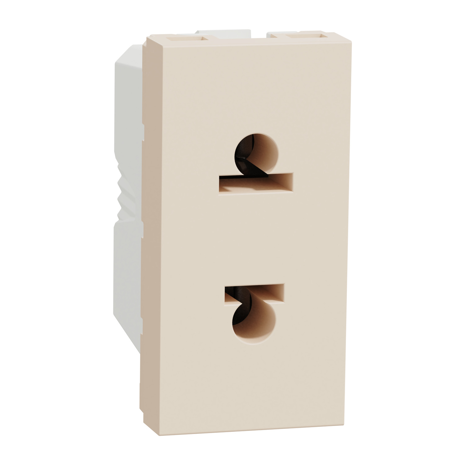 Schneider NU302044 | Socket outlet, New Unica, 2P, 16A, Euroamerican, beige