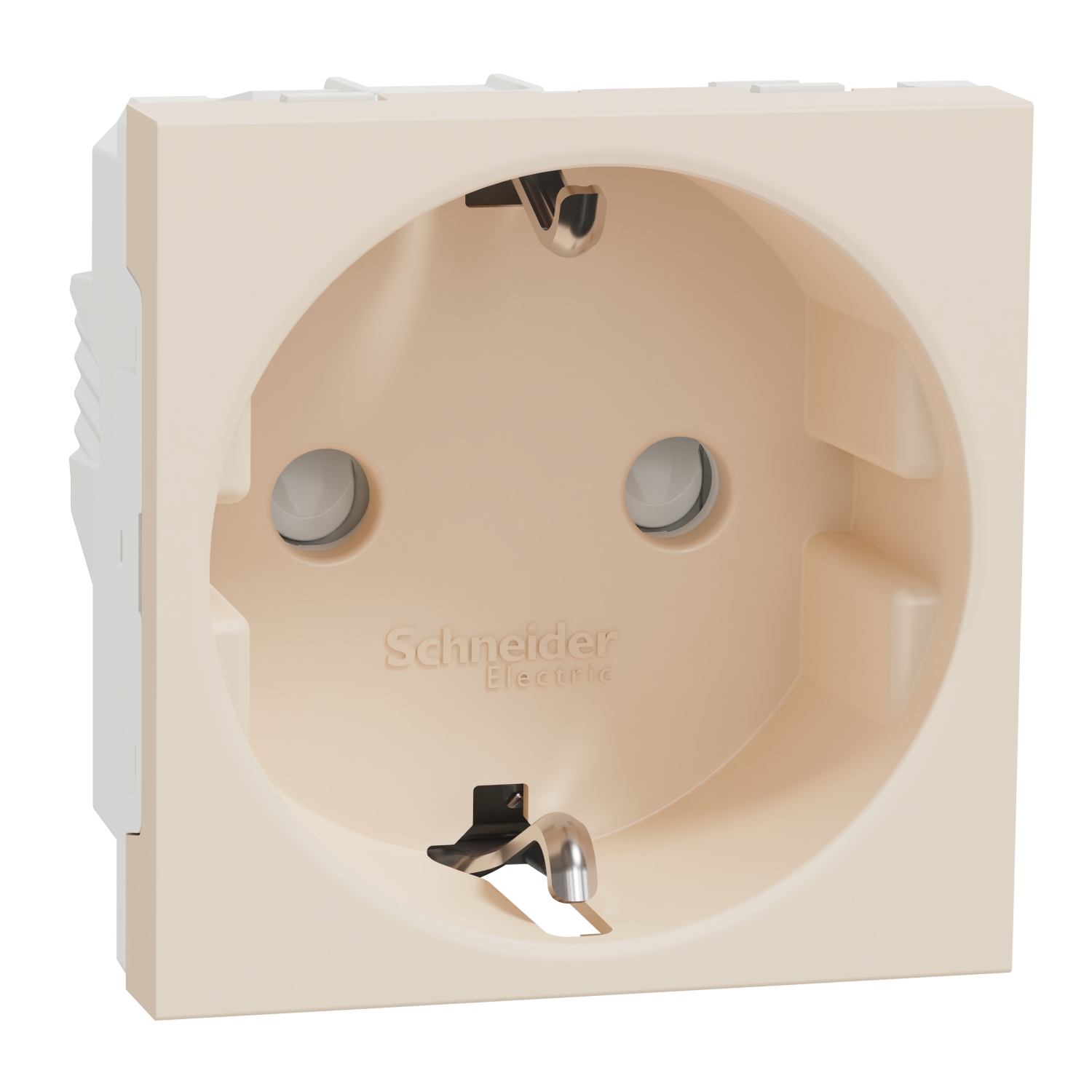 Schneider NU303744 | Socket-outlet, New Unica, 2P+E, 16A, Schuko, with shutter, beige