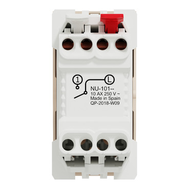 Schneider NU310144 | Switch, New Unica, 1-pole 1-way, 10AX, 1 module, beige