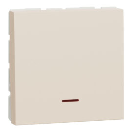 Schneider NU323244S | Switch, New Unica, 2-pole 1-way, 32A, 2 modules, with lamp, beige