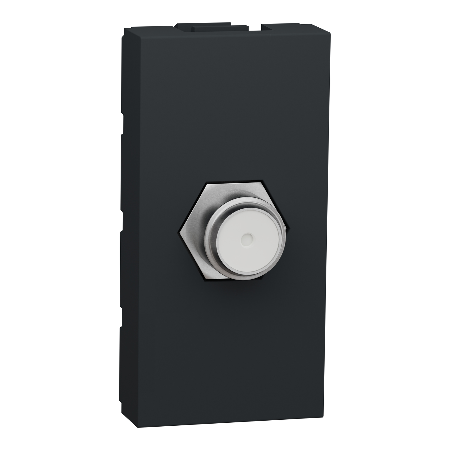 Schneider NU346854 | TV socket, New Unica, mechanism, 1 module, F-Type, painted, IP2xC, anthracite