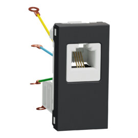 Schneider NU349154 | Telephone socket, New Unica, RJ12, 1 module, anthracite
