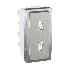 Schneider MGU3.021.30 | Unica Top/Class - 1 S.O. - 2P, shutters, EU/US - 1 m - aluminium