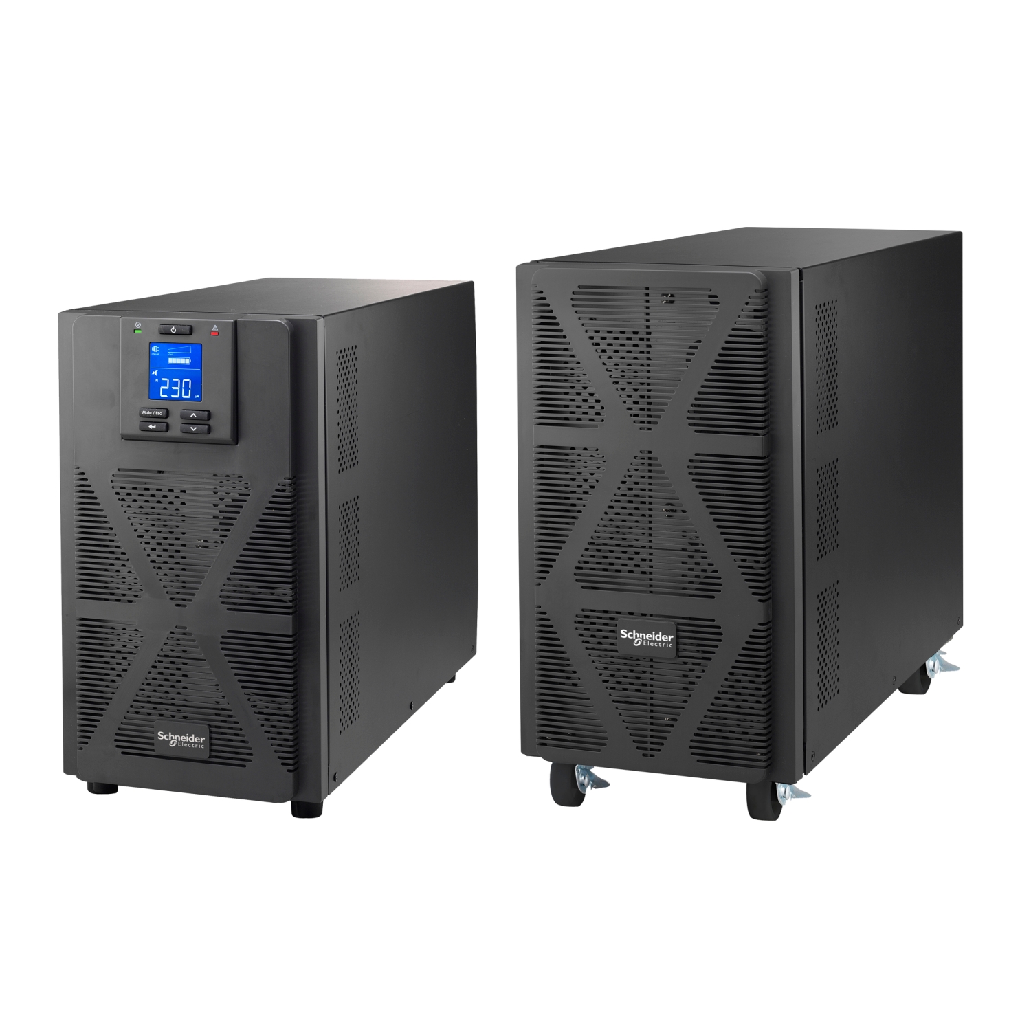 Schneider SRVS6KIL UPS | 1x Hard wire 3-wire(1P+N+E) outlet, 230V, 6kVA/6kW, Easy UPS 1 Ph On-Line, Extended Runtime, Intelligent Card Slot, LCD, Tower - Pure Sine wave