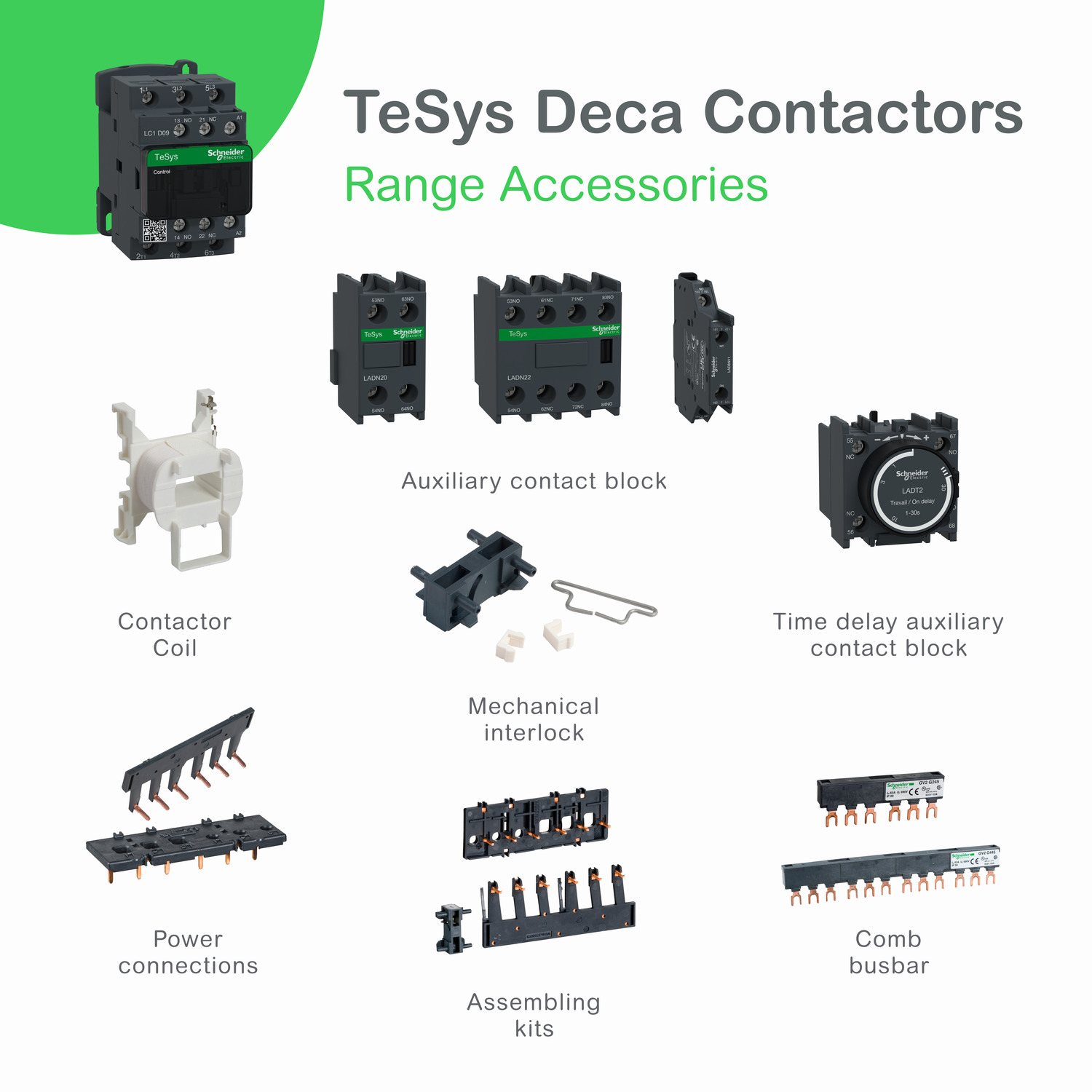 Schneider LC1D95F7 | TeSys D contactor - 3P(3 NO) - AC-3 - <= 440 V 95 A - 110 V AC 50/60 Hz coil