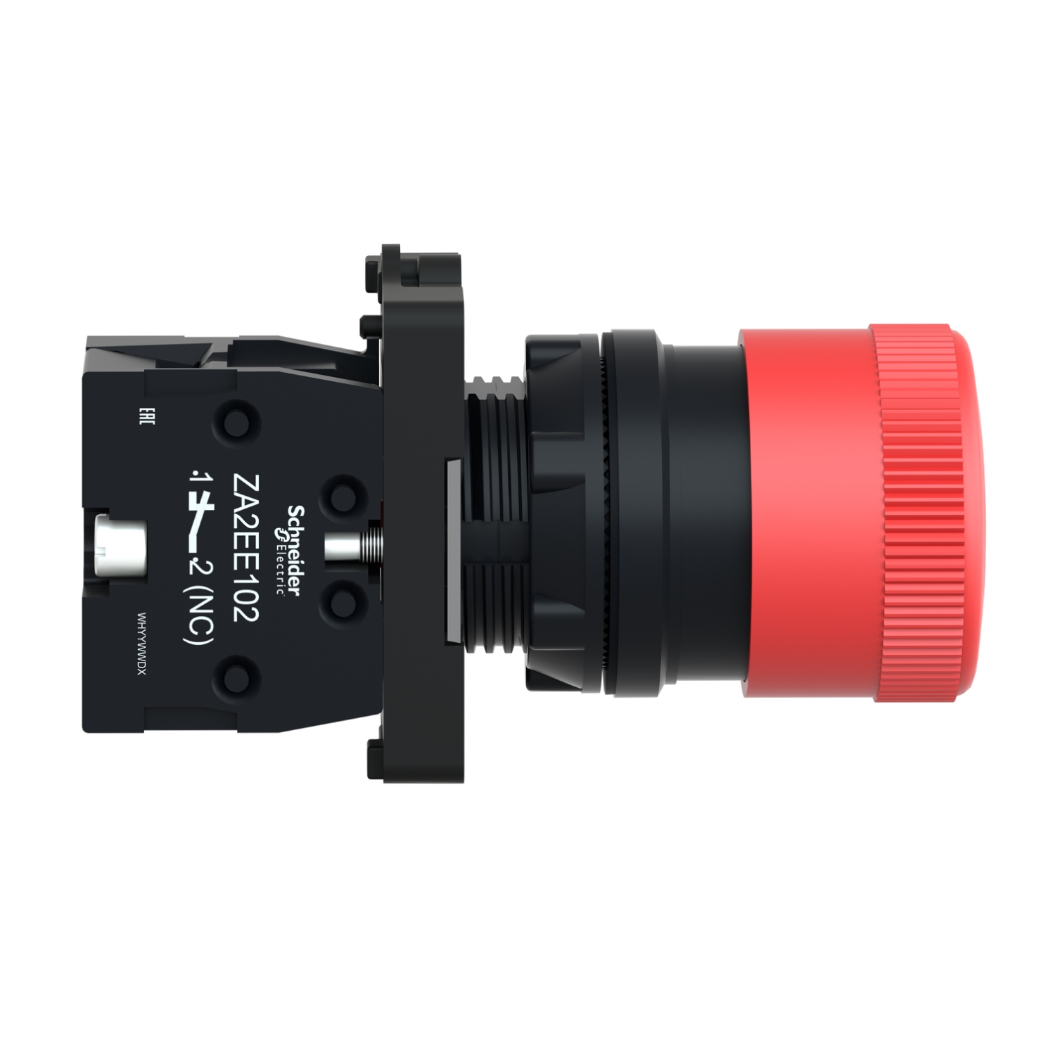 Schneider XA2ES442 | Black Ø30 Emergency swtiching off push-button Ø22 non trigger - turn release 1NC