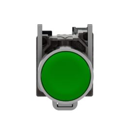 Schneider XB4BA31 Harmony | Push button, metal, flush, green, Ø22, spring return, unmarked, 1 NO