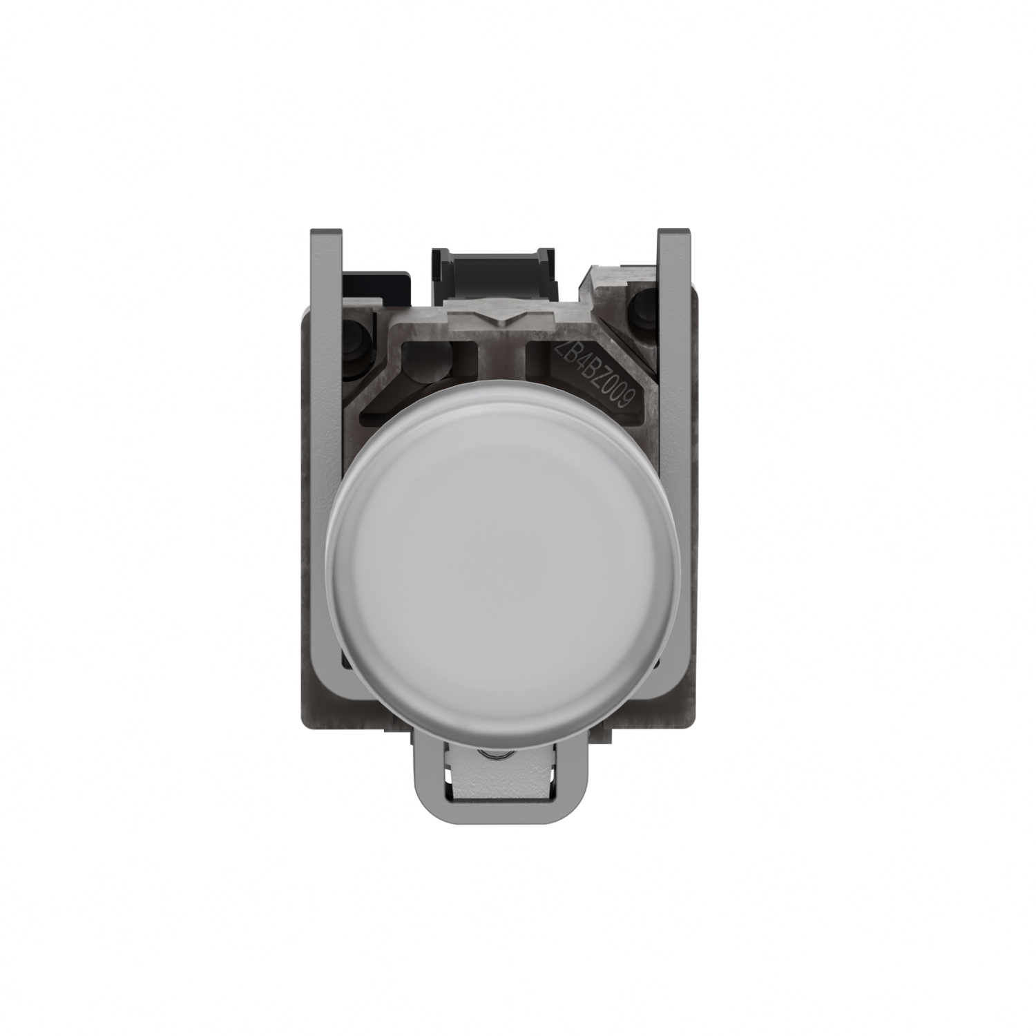 Schneider XB4BVB1 | Pilot light, metal, white, Ø22, plain lens with integral LED, 24 V AC/DC