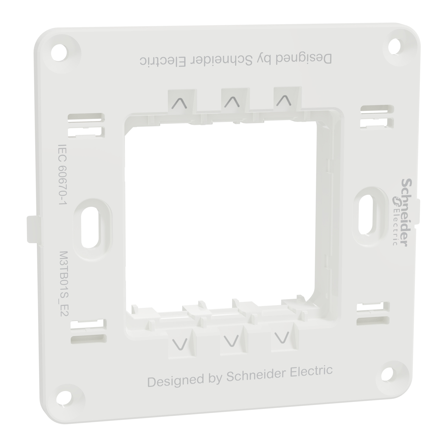 Schneider M3TB01S_E2 | Supporting Frame, Miluz E, 2 gang, white