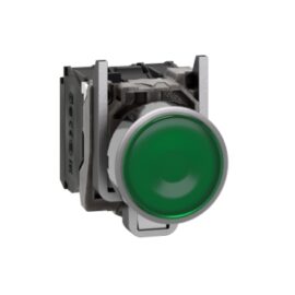 Schneider XB4BW33G5 Harmony | Green flush complete illum pushbutton Ø22 spring return 1NO+1NC 110...120V