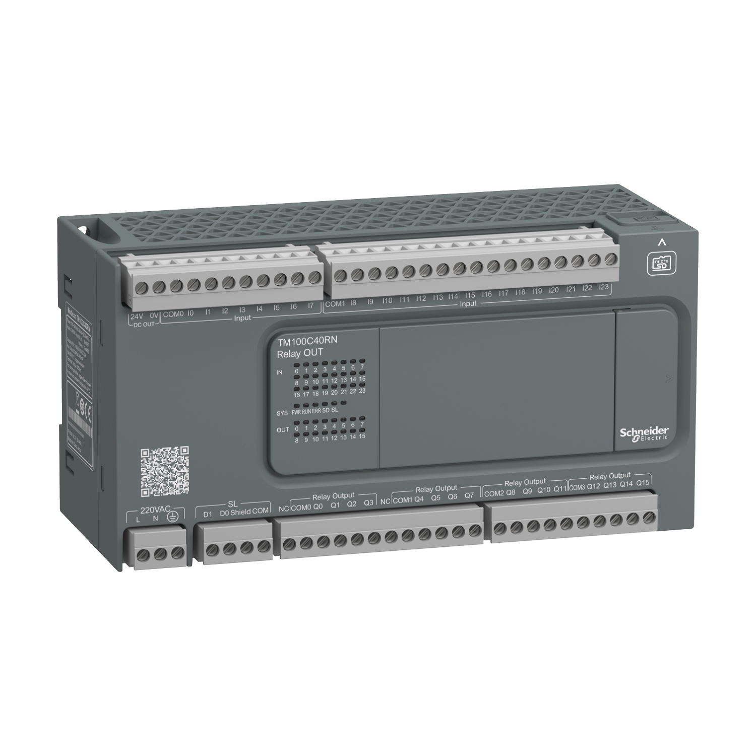 Schneider TM100C40RN | Controller M100 - 24I/16O relay - 220VAC