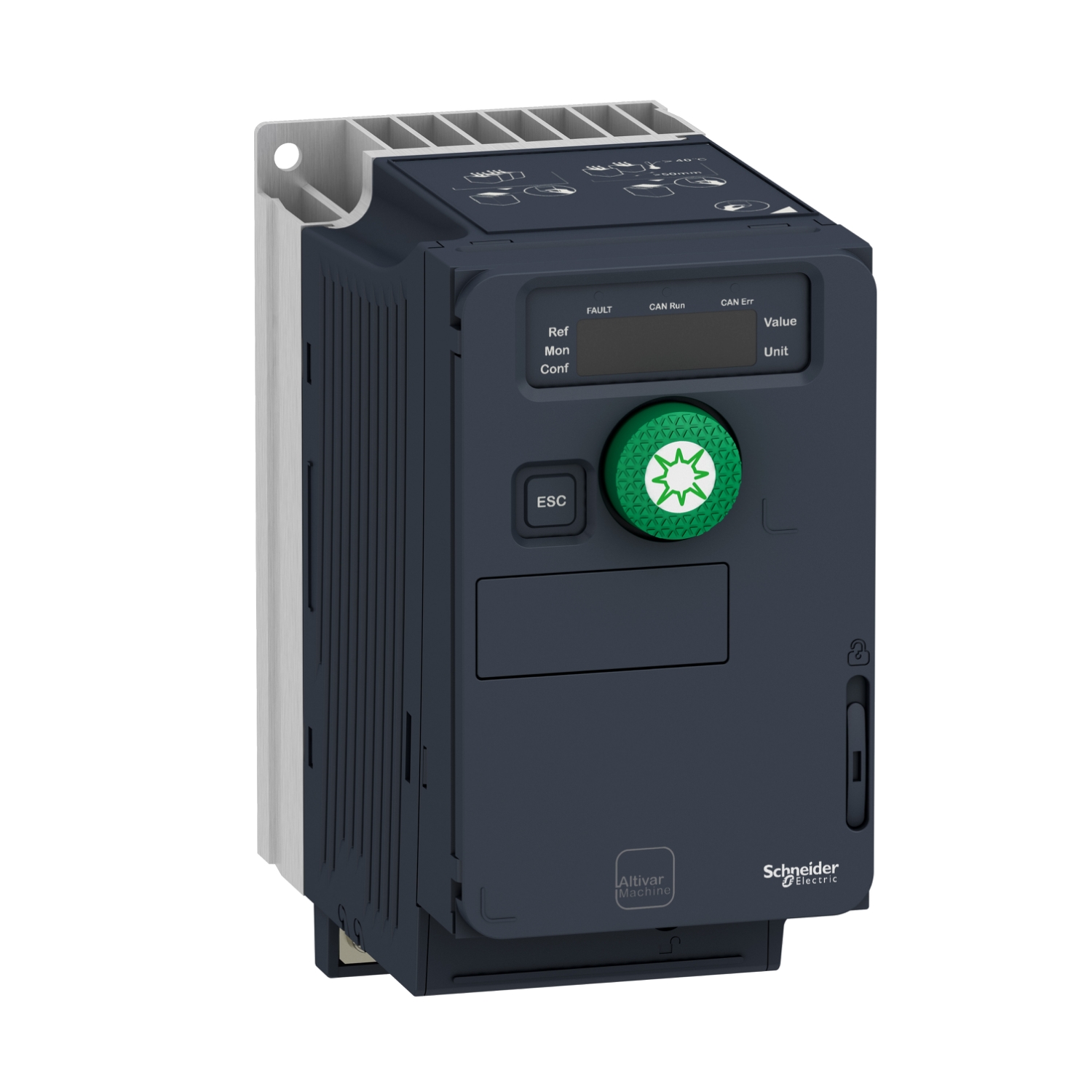 Schneider ATV320U04M2C412 | Variable speed drive, Altivar Solar, 0.37kW, 200 to 240V, 1 phase, compact