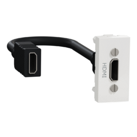 Schneider NU343018 | Audio/video socket, New Unica, HDMI, prewired, 1 module, white