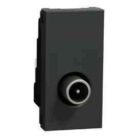 Schneider NU346154 New Unica | TV socket, New Unica, 1 module, male IEC 9.52mm, anthracite