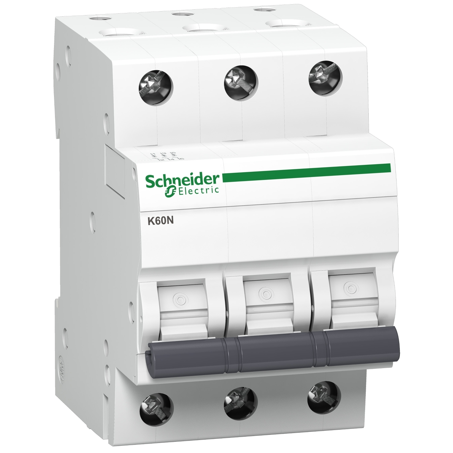 Schneider A9K02310 | Miniature circuit breaker (MCB), Acti9 K60N, 3P, 10A, C curve, 6000A (IEC/EN 60898-1)