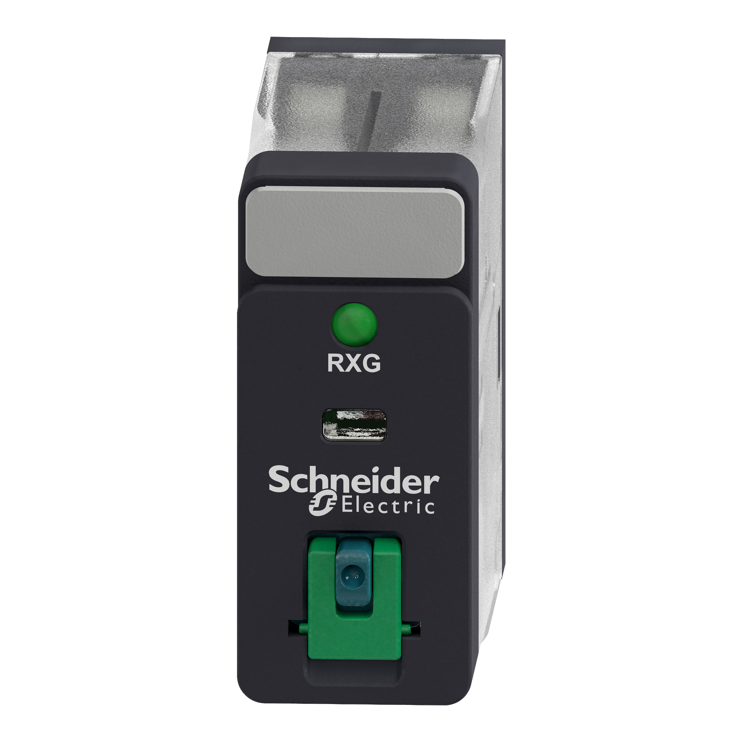 Schneider RXG22BD | Interface plug-in relay, 5 A, 2 CO, lockable test button, LED, 24 V DC