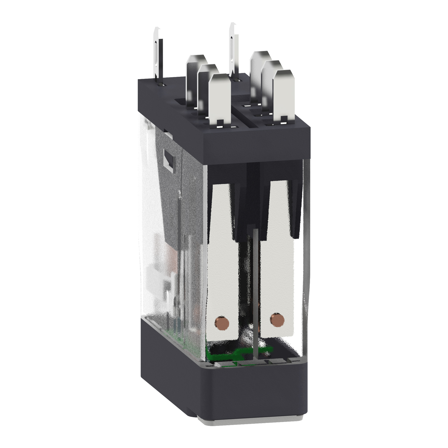 Schneider RXG22BD | Interface plug-in relay, 5 A, 2 CO, lockable test button, LED, 24 V DC