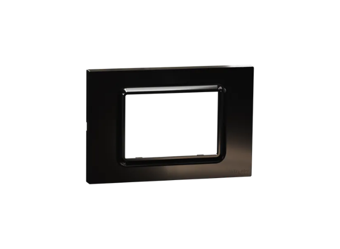 Schneider M3TB03_BK | Cover frame, Miluz E, 3 gang, Black