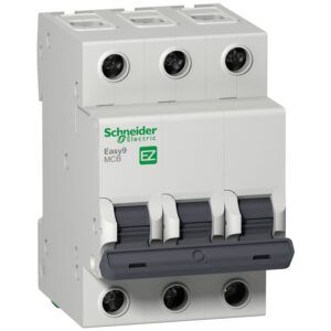 Schneider EZ9F51363 Easy9 3P 63A C Curve 10kA 400V Miniature Circuit Breaker